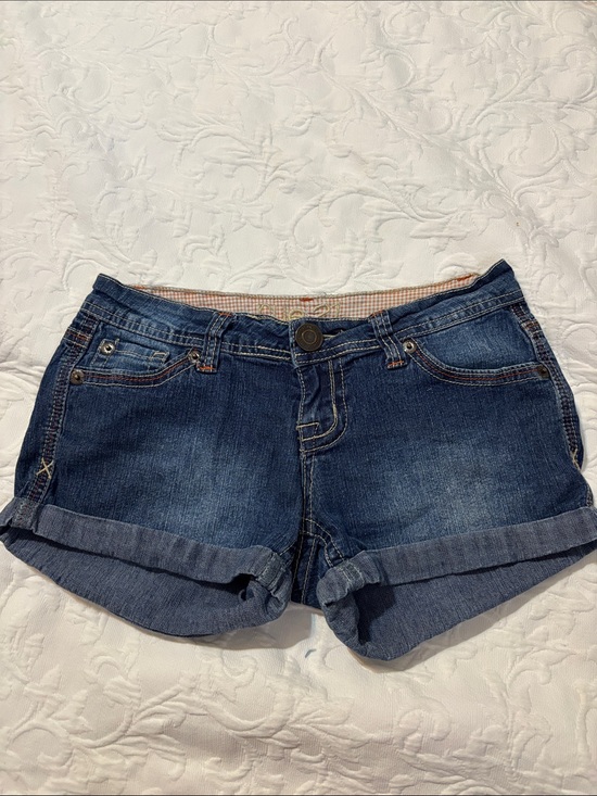 Rue21 Pants - Rue21 Dark Blue Cuffed Denim Shorts